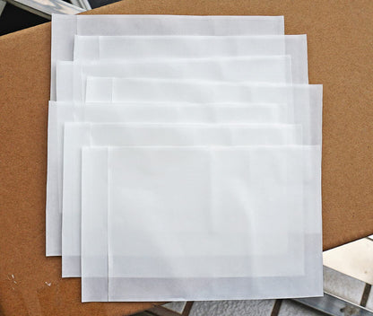 Premium 6''x10'' Packing List Envelope, Tailored Size for Letter-size Paper Folded in Half, Adhesive Shipping Label Pouch/Sleeve (100 pack)