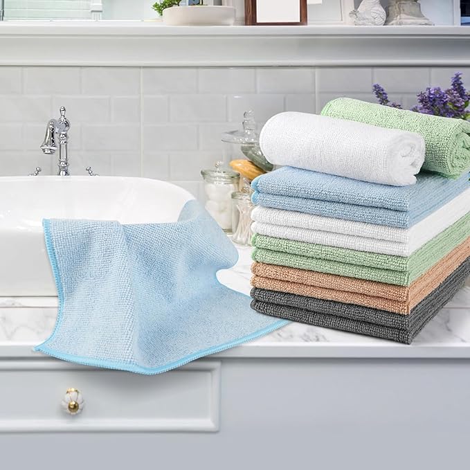 Orighty Microfiber Washcloths Bulk Towels Set 100 Pack, Highly Absorbent and