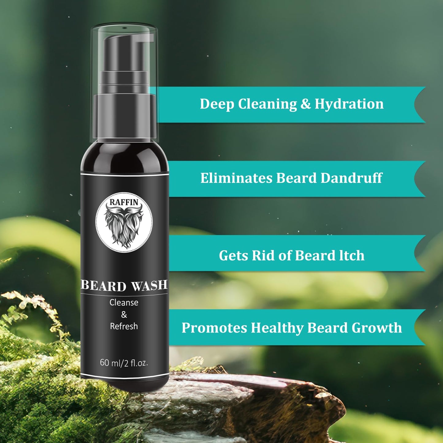 Valentines Day Gifts for Him - Beard Kit w/Beard Oil & Balm, Beard Brush & Comb, Beard Wash/Shampoo for Men's Self-care, Anniversary | Birthday Gifts for Men Husband Boyfriend Dad Son Friend Brother