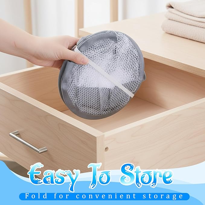 2 Pack Mesh Foldable Hanging Laundry Hamper, Small Wall Laundry Baskets