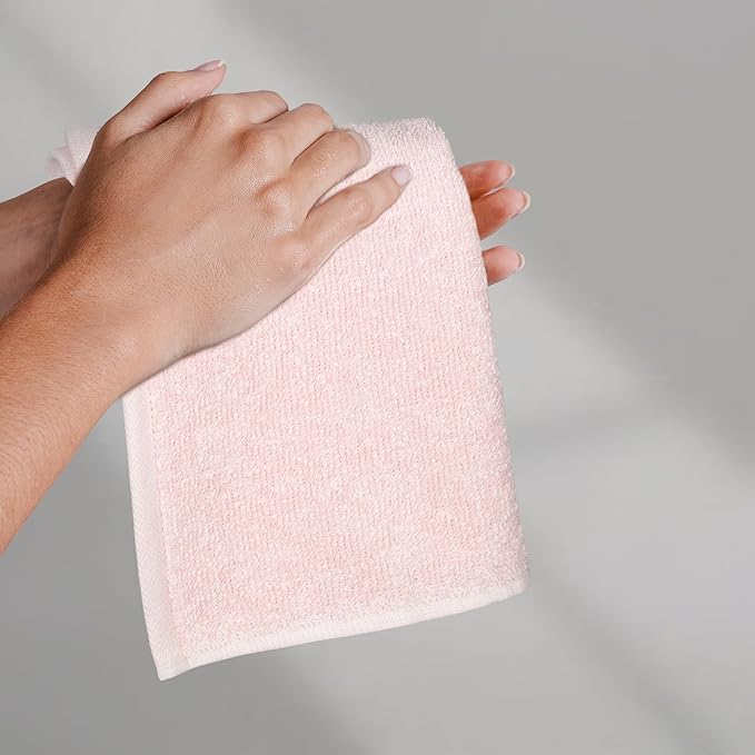 Amazon Basics Highly Absorbent, Fast Drying 100% Cotton Washcloths