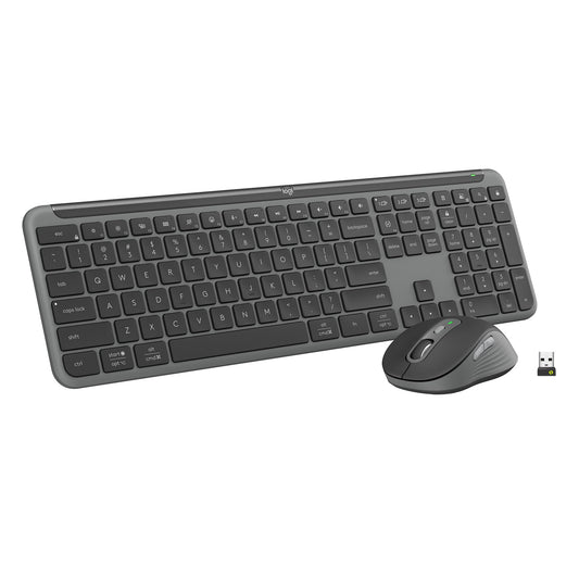 Logitech Signature Slim K950 Wireless Keyboard, Sleek Design, Switch Typing Between Devices, Quiet Typing, Bluetooth, Multi-OS, Windows, Mac, Chrome - Graphite