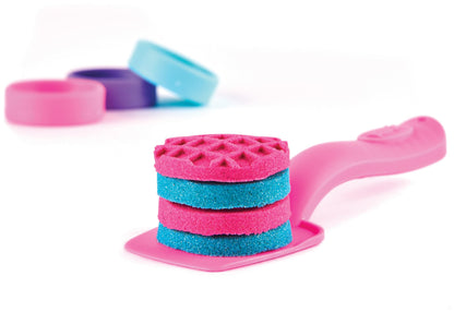 Kinetic Sand Shimmer, Unicorn Bake Shoppe Playset, 453g of Kinetic Sand (Shimmer Teal and Pink Neon), 8 Unicorn Tools, Sensory Toys for Kids Aged 3 and up