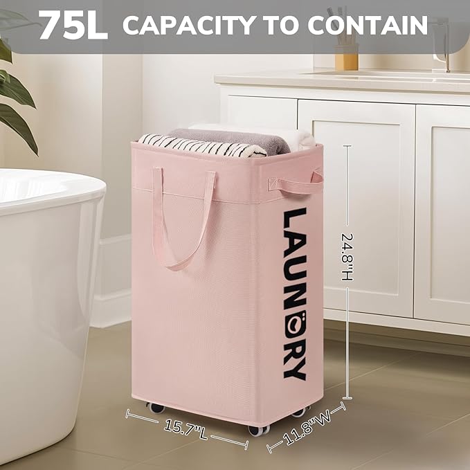 Goodpick Pink Laundry Basket