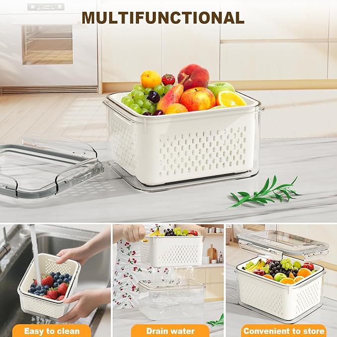 4 Pcs Fruit Storage Containers for Fridge
