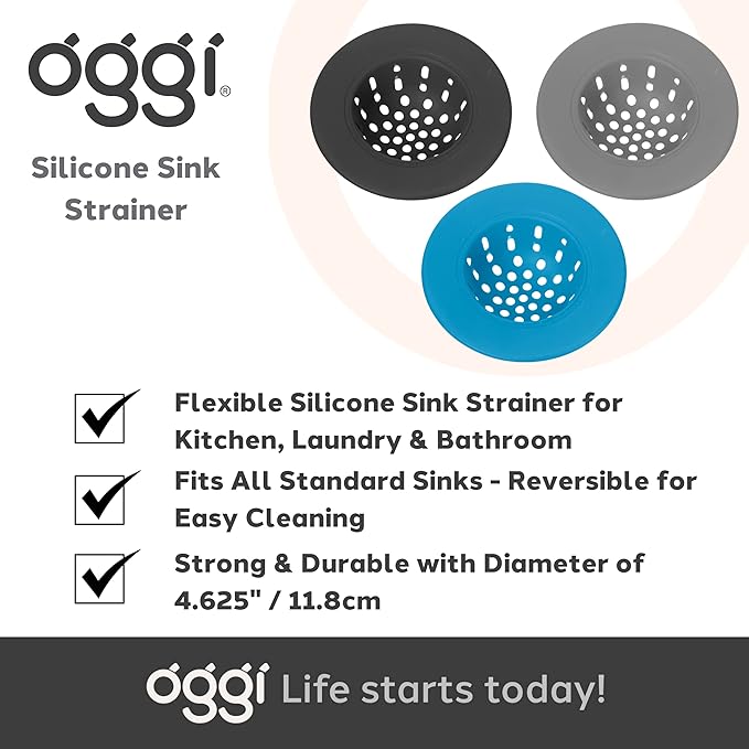 OGGI Silicone Sink Strainer- Great Kitchen Sink Strainer, Sink Drain Strainer