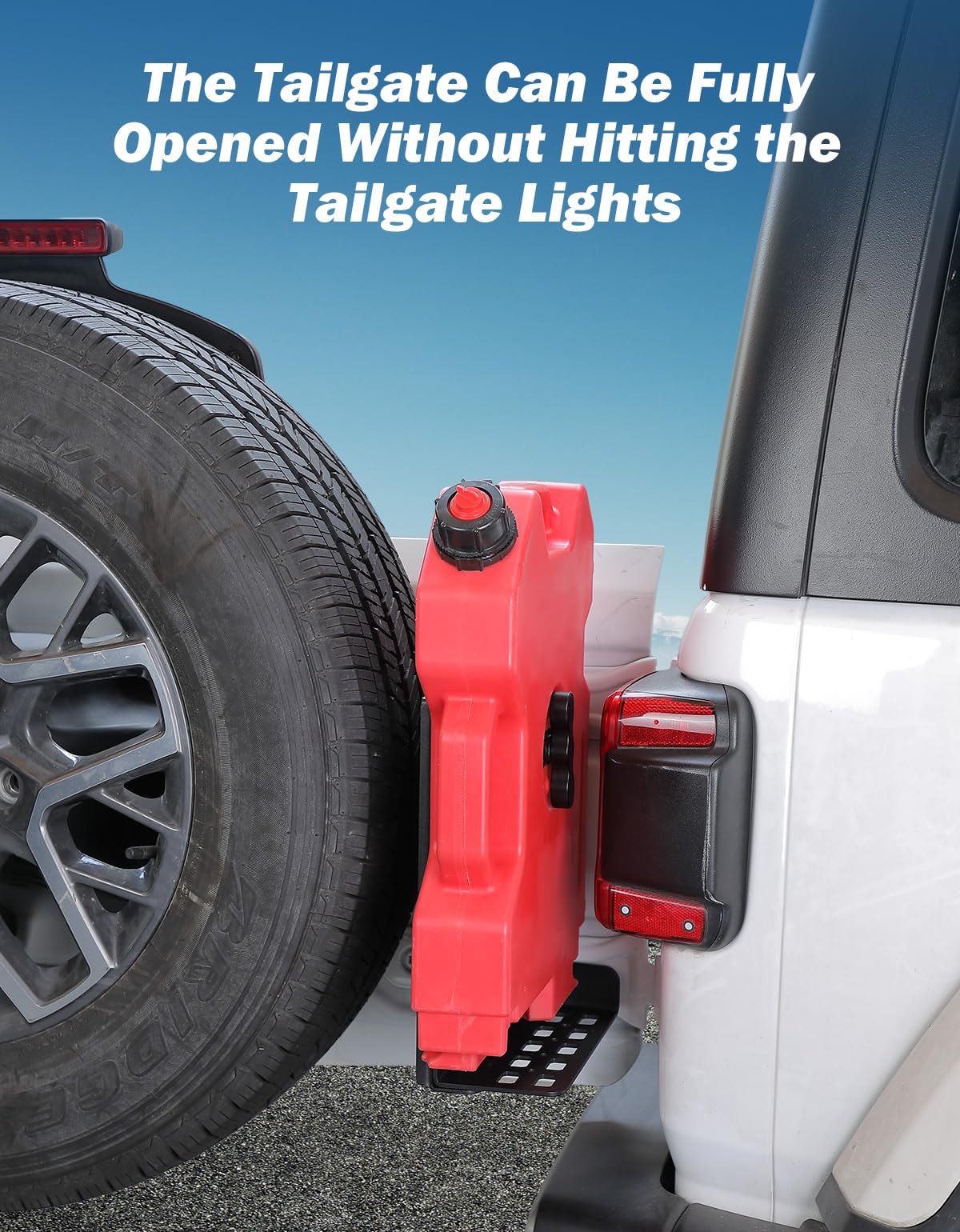 JL Gas Can Mount Bracket & Rear Window Storage Molle Panel Kit