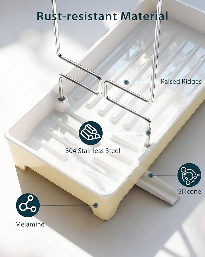 Minimalist Sink Caddy, Rustproof Sponge Holder