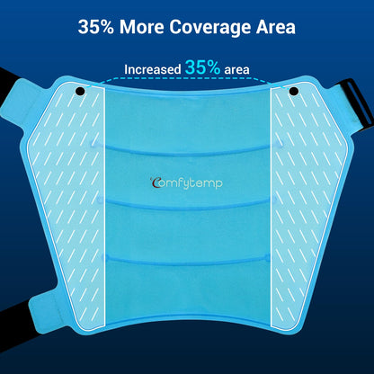 Comfytemp Hip Ice Pack Wrap for Sciatica Pain Relief, Hip Replacement Kit After Surgery, Reusable Gel Ice Pack for Injuries, Hot Cold Compress Recovery Items, Fathers Day Dad Gifts for Men, Blue (S/M)