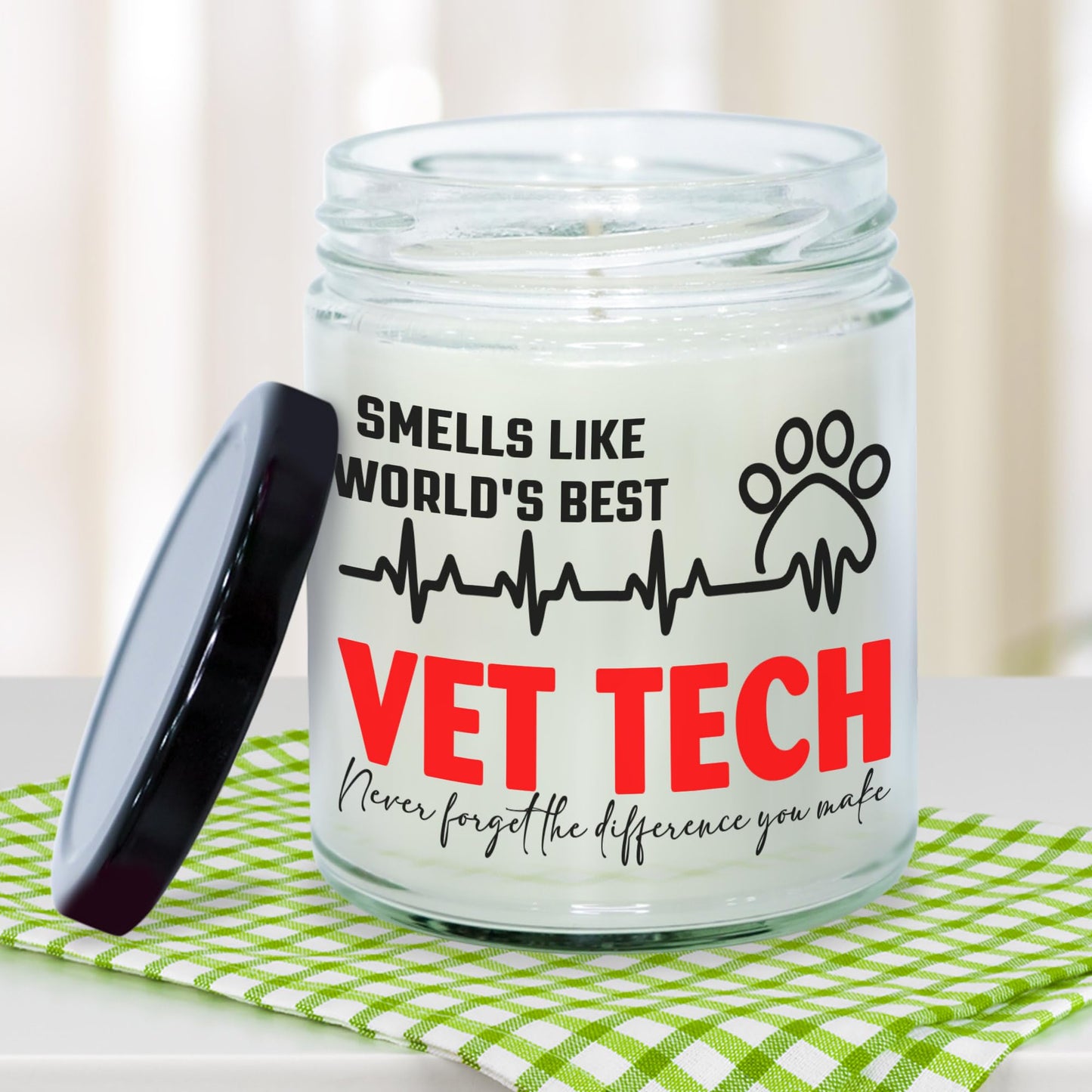 MEDROC Funny Veterinary Medicine Gifts - 9oz Vanilla Candle, Vet Gifts for Women Men, Vet Tech Week Gifts for Technician Animals Care Tech Gift Bulk