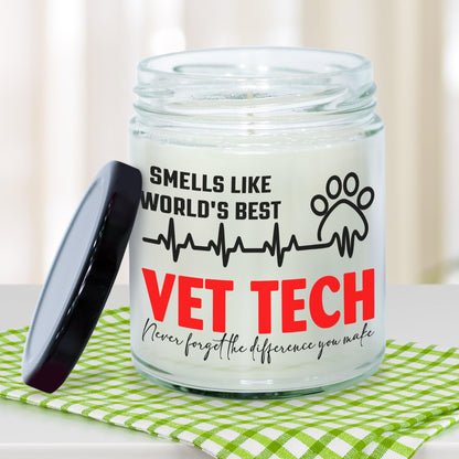 MEDROC Funny Veterinary Medicine Gifts - 9oz Vanilla Candle, Vet Gifts for Women Men, Vet Tech Week Gifts for Technician Animals Care Tech Gift Bulk