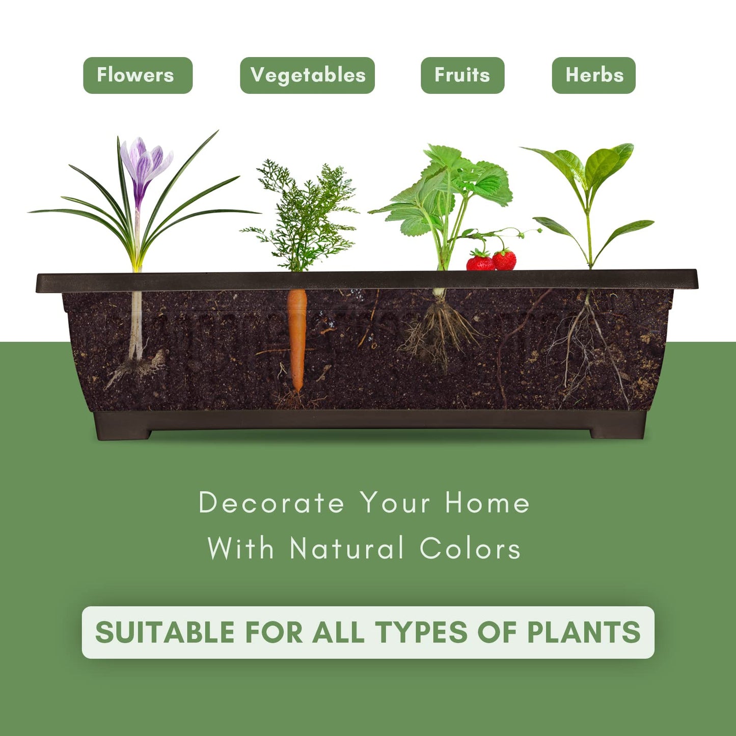 TOREVSIOR 5-Tier Vertical Raised Garden Bed, Vertical Garden Planter with Water Drainage, Elevated Garden Bed for Vegetables Flowers Herbs Indoor Outdoor