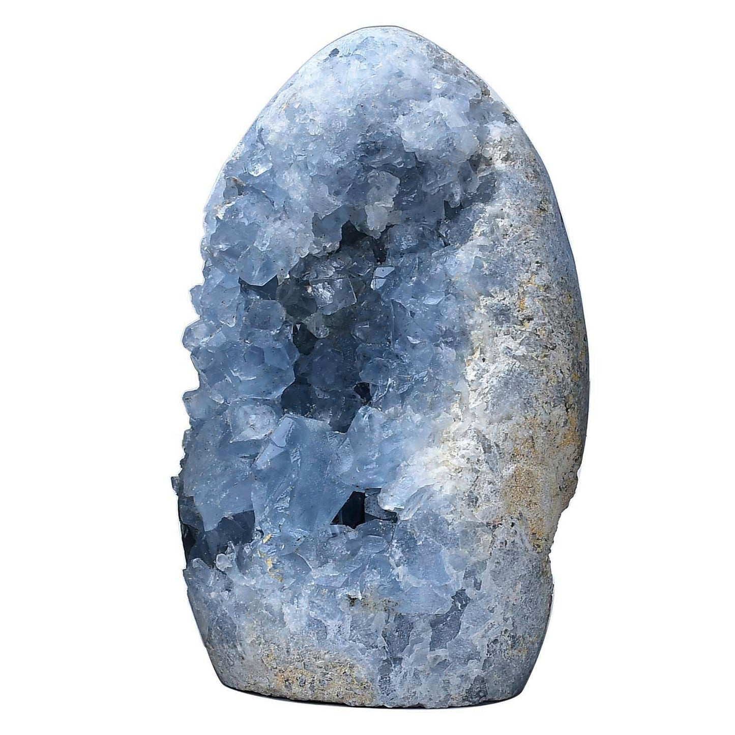 FZBHRO Large Blue Celestite Cluster Geode Healing Crystal Stone Collection Mineral Specimen Home Office Decor Meditation Gifts 1.7-2.2 Pound