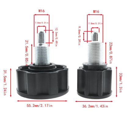 sunnates 4PCS General M16 Pop Pull Pin Knob Pop Pull-up Spring Adjustment Knob Exercise Bike Replacement Spring Knob Fitness Equipment Pop Screw Height Adjust Locking Knob