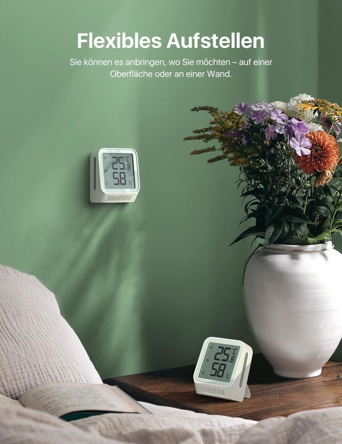 X-Sense Wi-Fi Indoor Hygrometer, Smart Hygrometer Thermometer with Remote Monitoring & App Control, SBS50 Base Station Required, Model STH0A, 3pcs