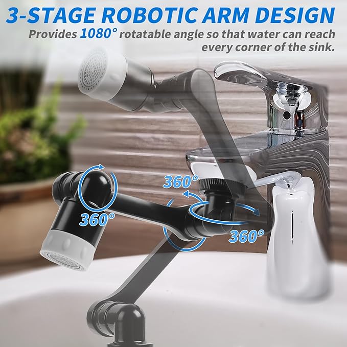 1080° Swivel Faucet Extender