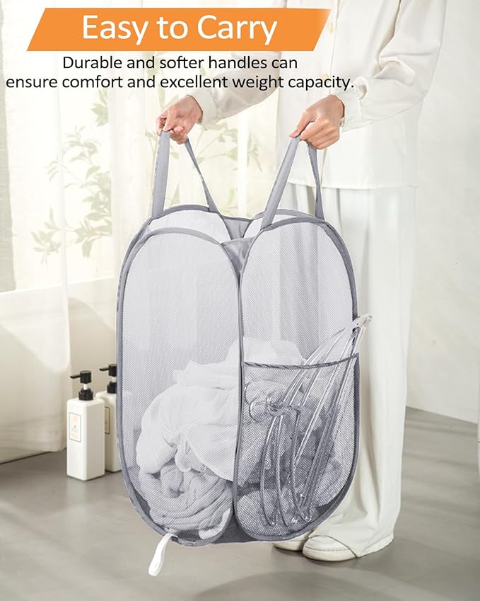 Durable Collapsible Laundry Baskets, Foldable Laundry Hamper