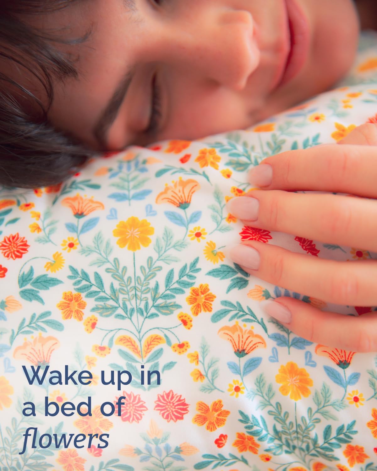 Floral Sheets - Flower Print Bed Sheet Set - 1 Flat, 1 Fitted & 2 Pillowcases w/ Deep Pockets - Comfy, Cozy, Wrinkle & Fade-Free - Boho Botanical Bedding - Soft, Breathable & Cooling - Full Size Set