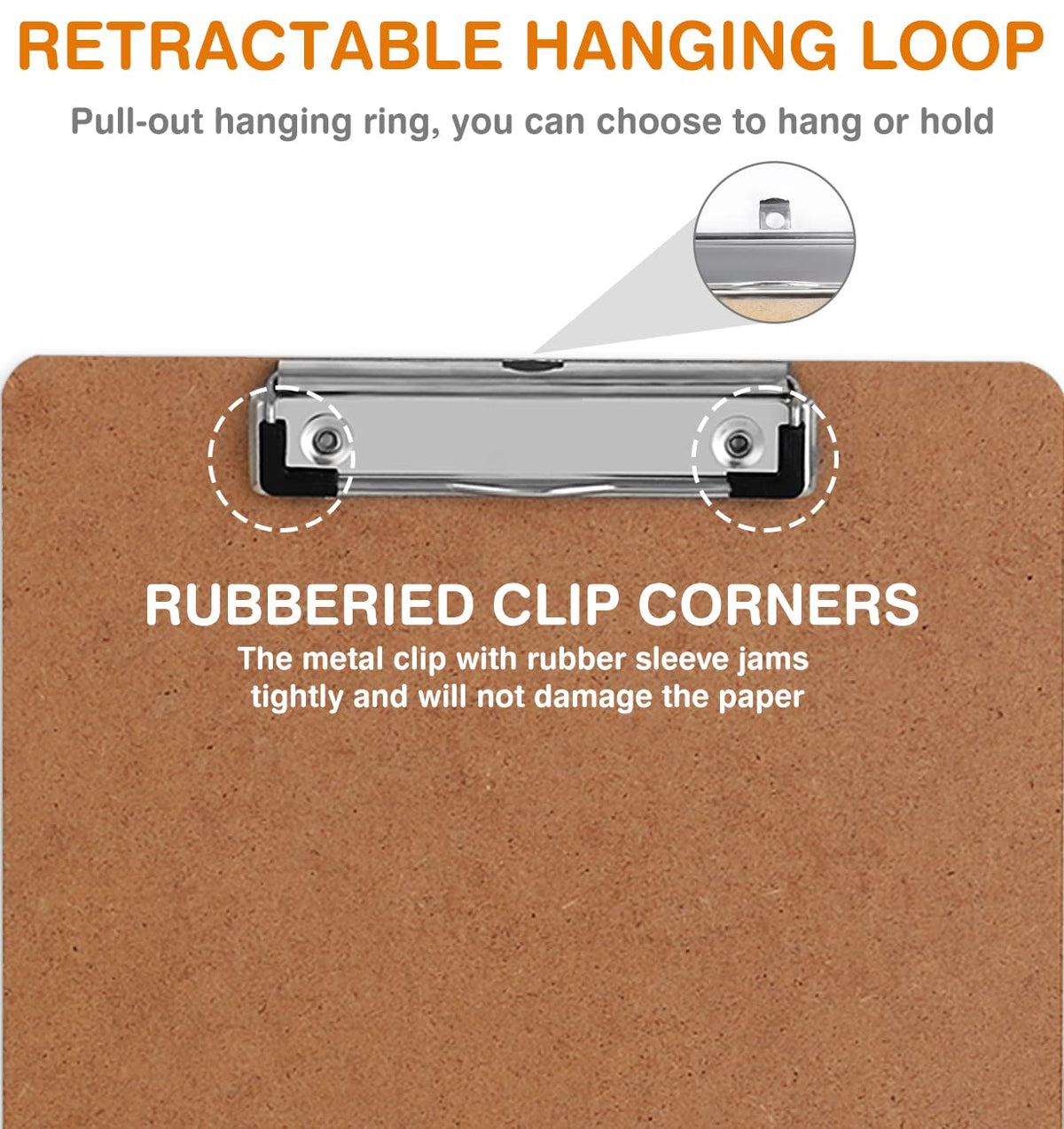Clipboards, HERKKA 32 Pack Hardboard Office Clipboards Low Profile Clip Standard A4 Letter Size, ECO Friendly
