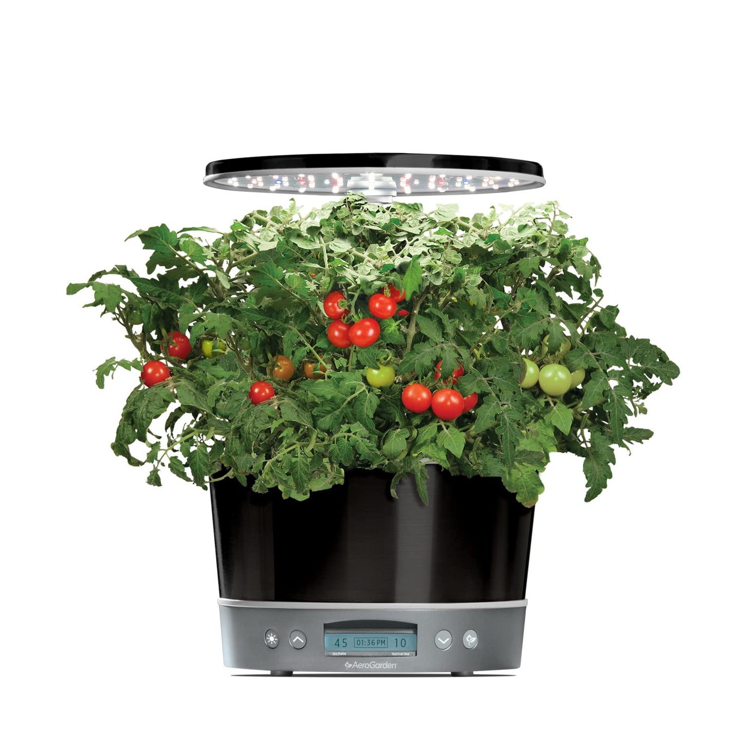 AeroGarden Harvest Elite 360 Indoor Garden Hydroponic System with LED Grow Light and Herb Kit, Holds up to 6 Pods, Platinum