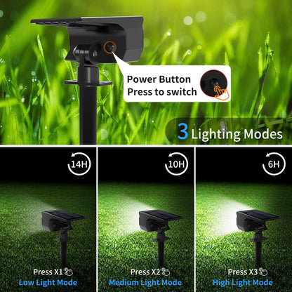 Tadyreal Solar Spot Lights Outdoor 10 Pack, [46 LED/3 Modes] Solar Landscape Spotlights Waterproof, 2-in-1 Auto On/Off Solar Powered Lights for Outside Yard Garden Wall Pathway(Cool White)