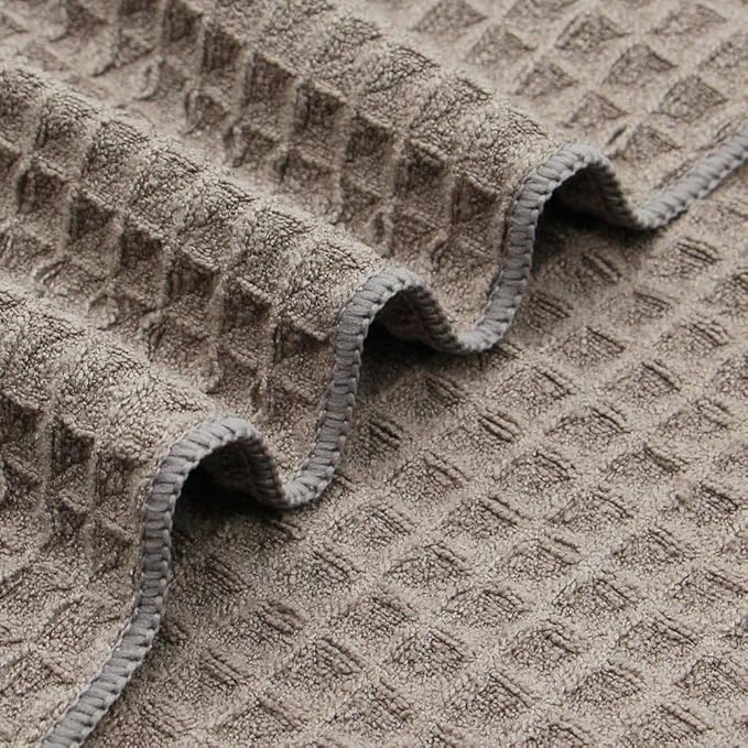 Waffle Weave Thick Microfiber Dish Drying Towels Absorbent Tea & Hand Towel