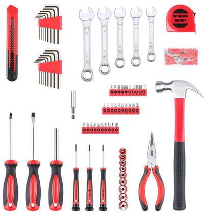 WINNER 175-Piece Multi-Purpose Automotive and Household Tool Kit in Toolbox Storage Case, Perfect for General Home and Auto Repairs, House DIY Project, Garage, Car, Travel Emergency, Housewarming Gift