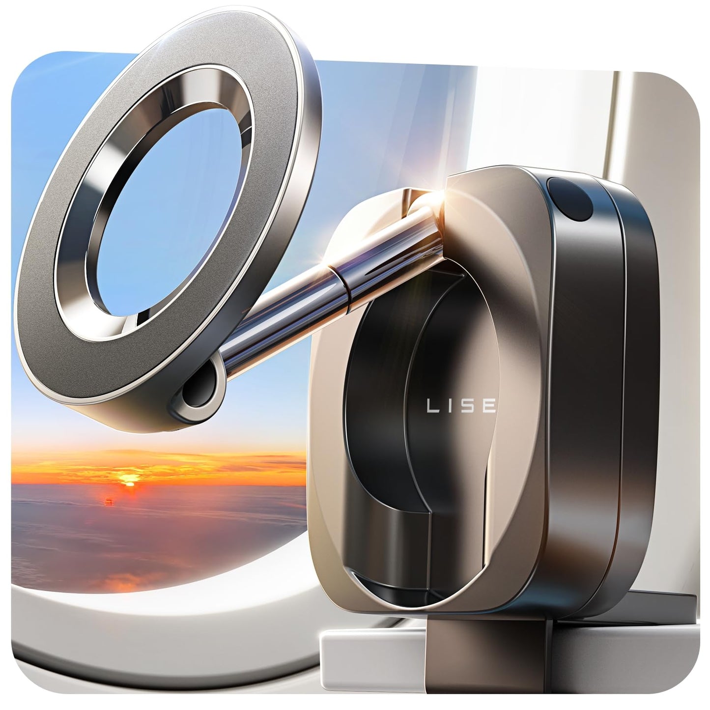 LISEN Airplane Gadgets Travel Europe Vacation Essentials Phone Holder for iPhone 17 MagSafe Travel Accessories Long Flight Must Have Toddler Mini Travels Essentials Kids Women Cruise Essentials