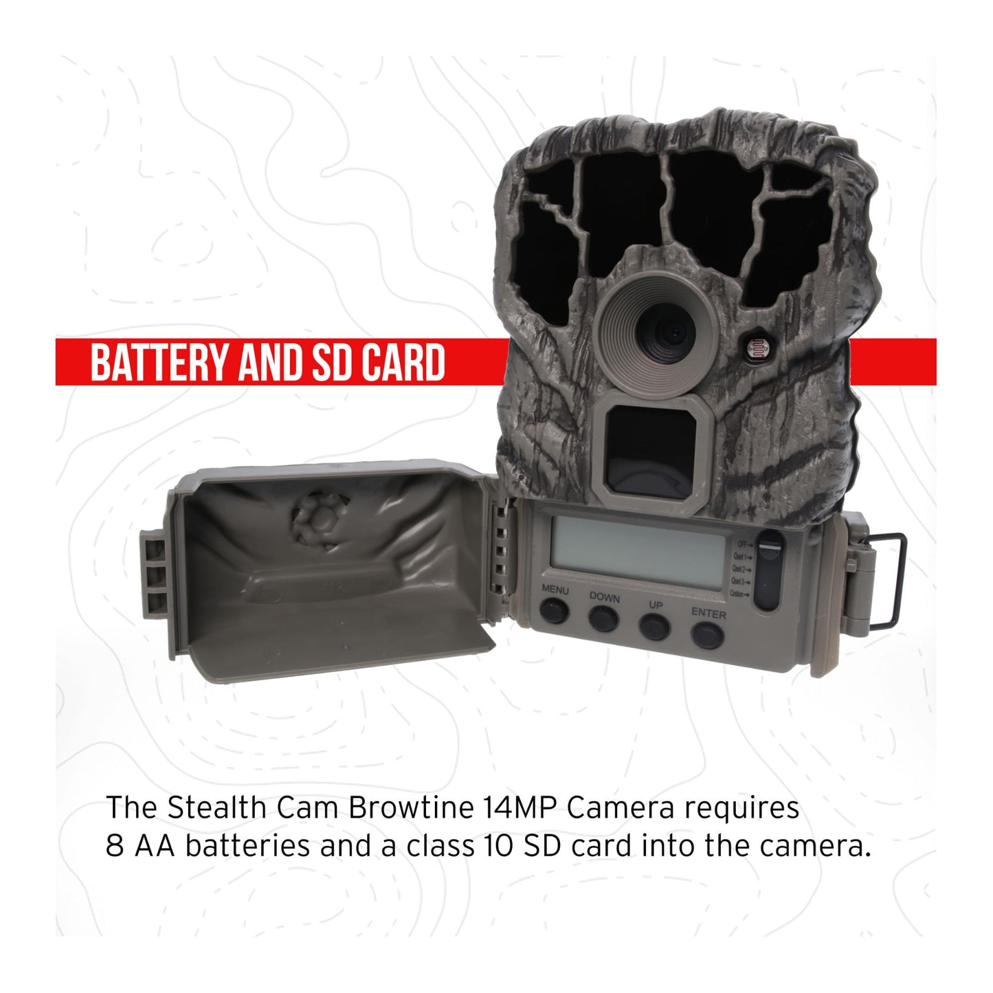 Stealth Cam Browtine 14MP Trail Camera (4-Pack) Bundle with 32GB Memory Card (4-Pack) and Card Reader (9 Items)