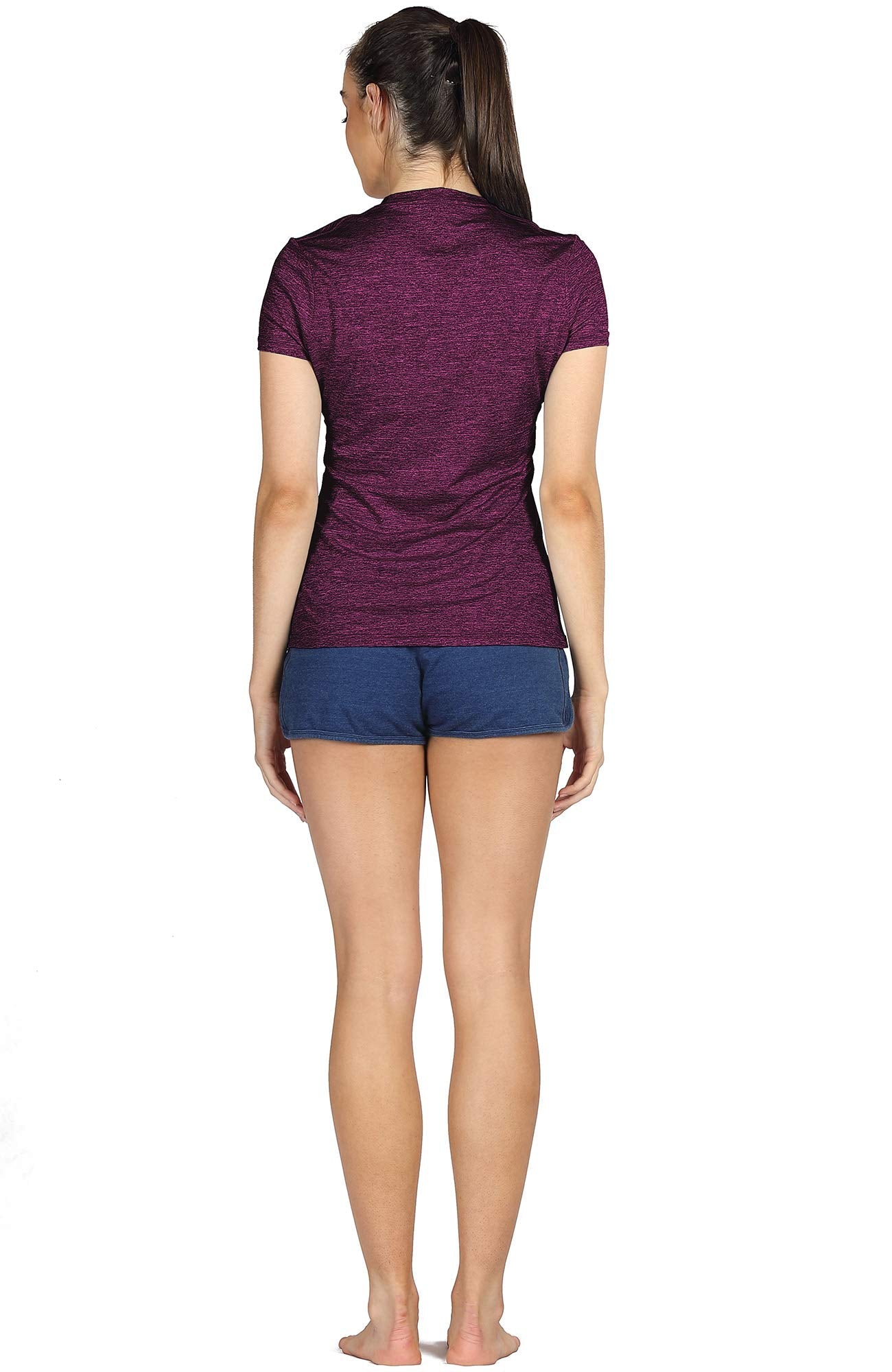 icyzone Women's Workout Running T-Shirt Activewear Yoga Gym Short Sleeve Tops Sports Shirts, 3-Pack (XL, Charcoal/Red Bud/Pink)