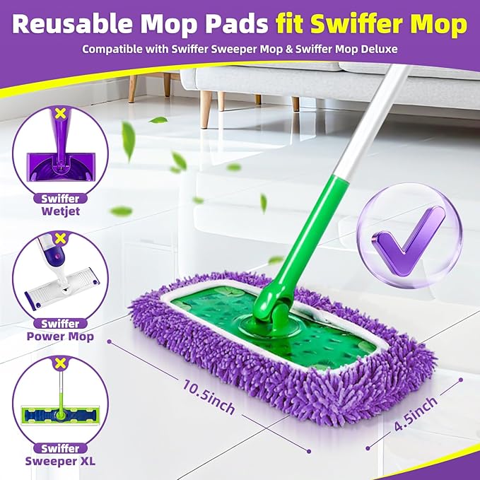 Reusable Mop Pads Compatible