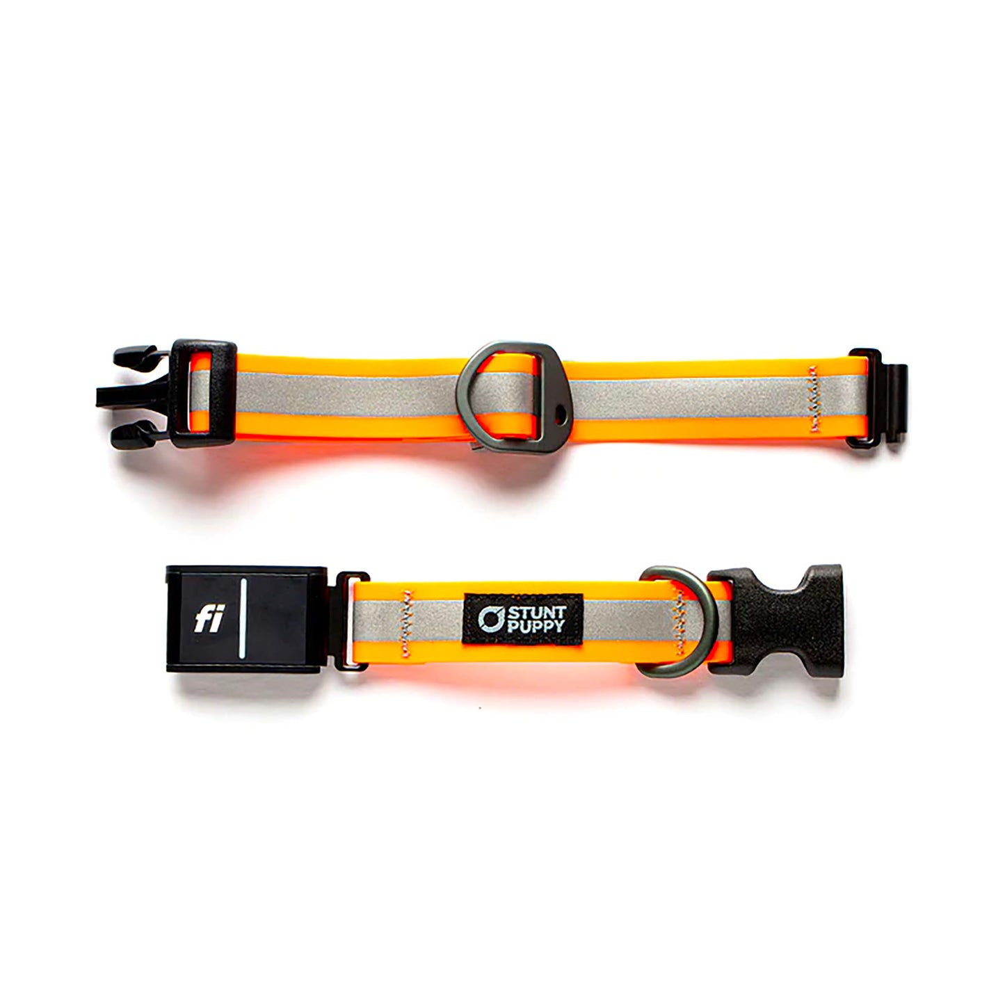 Stunt Puppy Dog Collar, Fi Series 3 Ready, Small, Reflective Orange - Compatible with Fi GPS Device (Not Included)