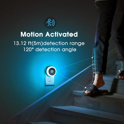 Briignite Motion Sensor Night Light, 4 Pack, Night Lights Plug into Wall, Auto On/Off Motion Activation Nightlight, Energy-Saving 0.6W LED, Daylight White, Ideal for Kids, Bedroom, Bathroom