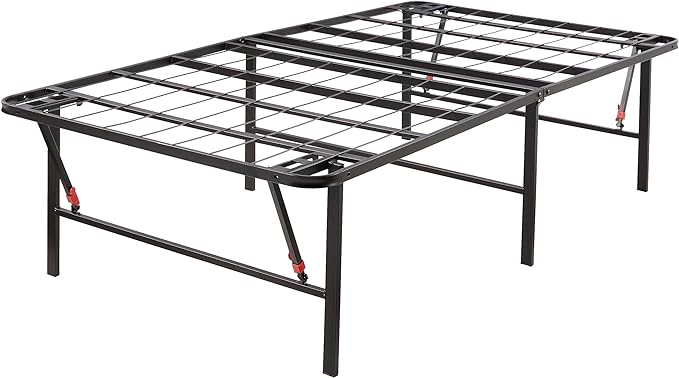Amazon Basics Foldable Metal Platform Bed Frame, Noise-Free Mattress Foundation