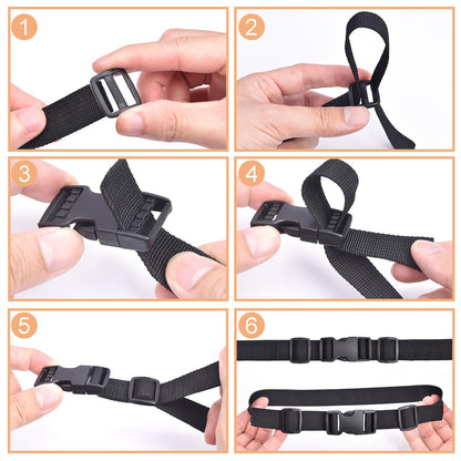 ManTangSun 6 Pack Buckles 1 Inch Quick Release Buckles Plastic Buckle Clips Dual Adjustable 1" Wide Buckle Replacement for Backpack Nylon Webbing Straps
