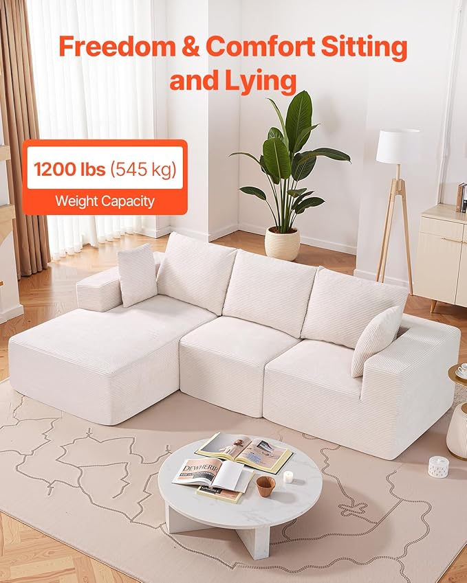 VEVOR Modular Sectional Sofa, Sectional Couch