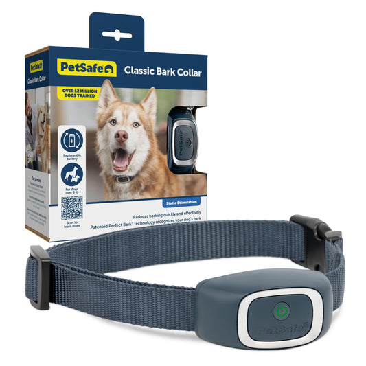 PetSafe Bark Control Collar, Waterproof Basic Bark Control Collar for Small Medium or Large Dogs 8 lb. and Up, Anti-Bark Static Correction Training Device for Canines