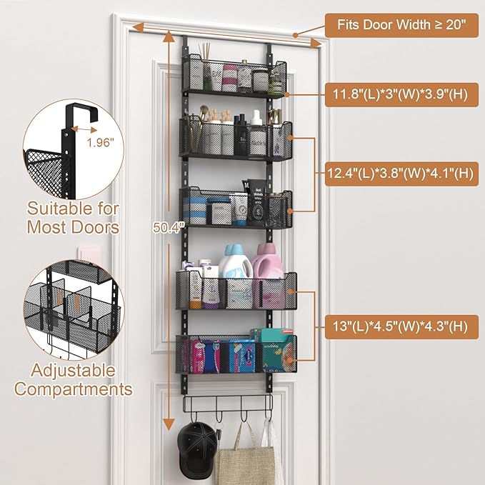 Over The Door Organizer, Metal Door Organizer Hanging