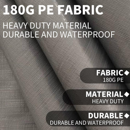 Vanteriam 10 * 20 FT Carport Replacement Sidewall kit Panel Set of 4 with Mesh Windows and Double Head Zippers, 180G PE Waterproof & UV Protected Replacement Sidewall Cover, Gray