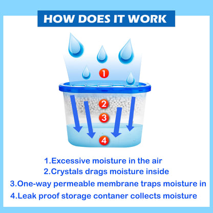Bargain Factory Dehumidifier 500ml Pack of 25 Condensation Remover Moisture Absorber Dehumidifiers for Damp, Mould, Moisture in Home, Kitchen, Bedroom, Caravan, Office, Garage, Bathroom, Basement