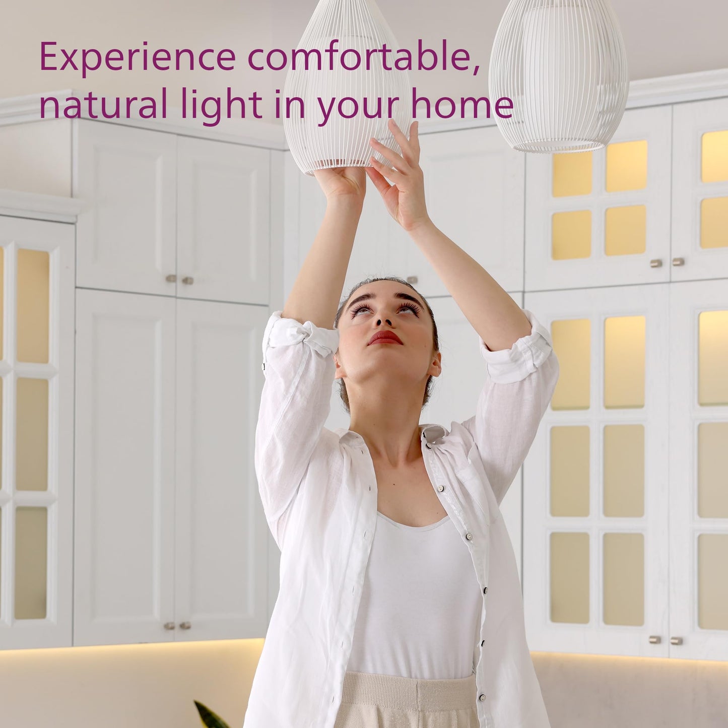 PHILIPS LED 75W A19 4-Pack Ultra Definition Daylight (5000K) 1100 Lumen (9W = 75W) Dimmable Frosted Flicker-Free Light Bulbs