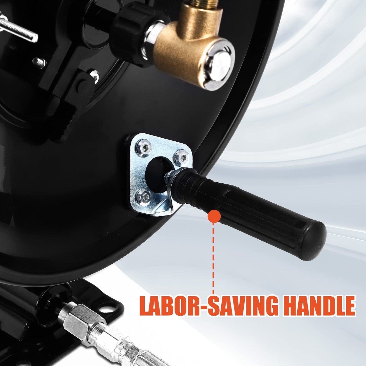 Tool Daily Pressure Washer Hose Reel, 100 FT Heavy Duty Steel Hose Reel for Power Washer