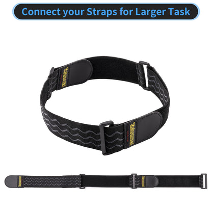 Trilancer Elastic Cinch Straps with Anti-Slip Strips, 12 "x 2"(8 Pack) Heavy Duty Multipurpose Hook and Loop Straps for Extension Cords, Cables, Ropes, Hoses, Bike, Pant Garters