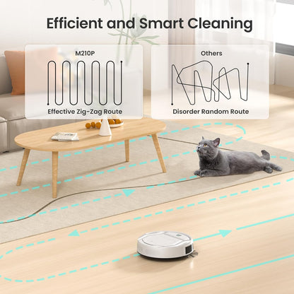 Lefant M210 Pro Robot Vacuum, Slim Quiet, 3 Adjustable Suction Levels, 6 Modes, Robot Vacuum Cleaner for Pet Hair, Hard Floors & Low Carpets, Self-Charging, WiFi/App/Alexa Control, Gray