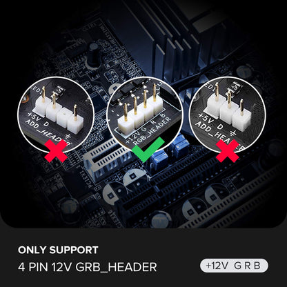 BTF-LIGHTING PC RGB Strip 2PCs 19.7in for 12V 4Pin LED Headers for ASUS Aura Sync, Gigabyte RGB Fusion, MSI Mystic Light