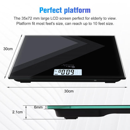 Digital Bathroom Scales USB Rechargeable, Weighing Scales for Body Weight with Weight Change Indication, Step-On Technology,High Precision,180kg/400lb/28stone Maximum Capacity