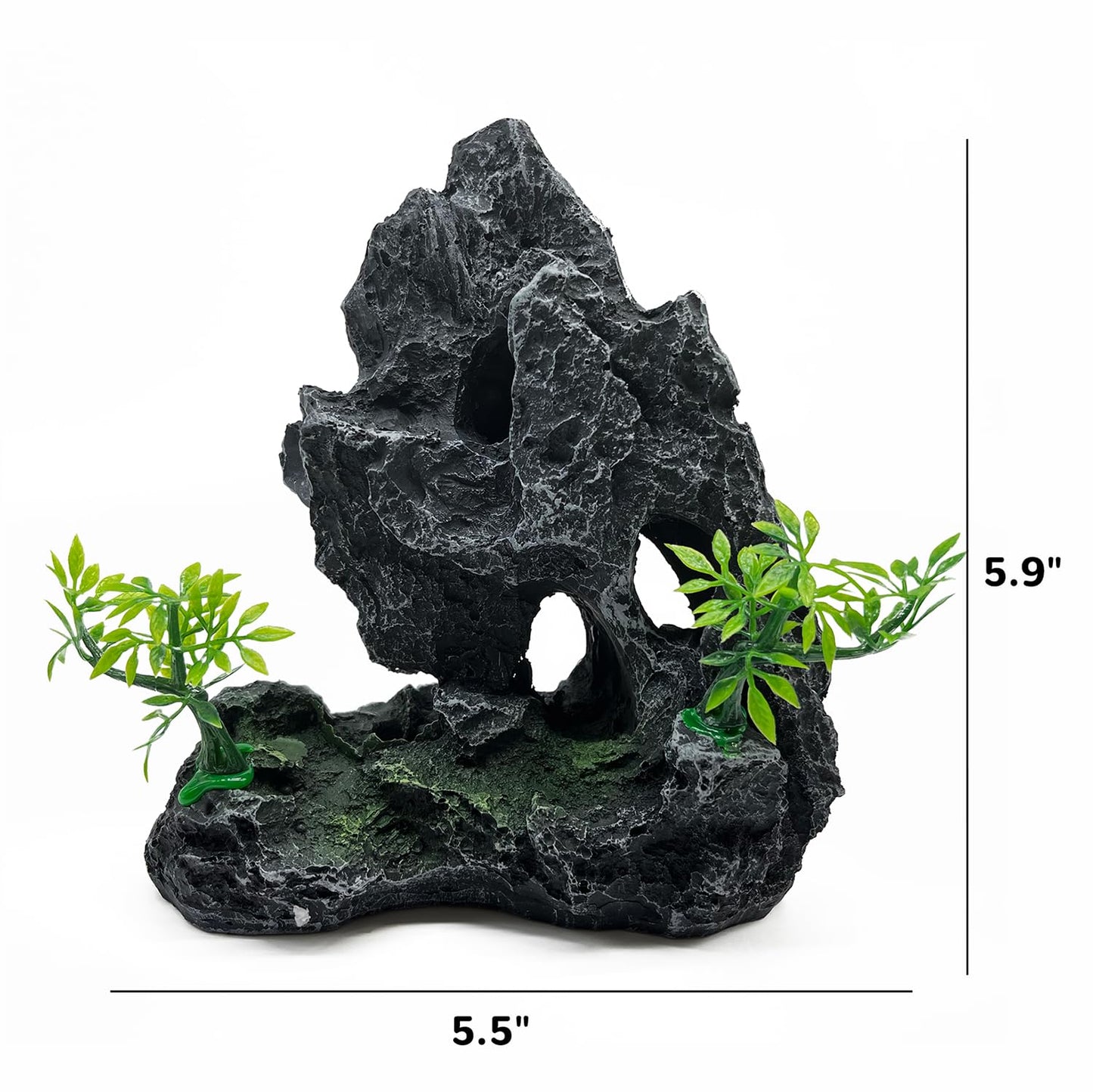 J-star Large Aquarium Rock Mountain Decor – Realistic Resin Landscape Ornament for Fish Tanks – Enhances Underwater Scenery, Easy to Clean, Safe for Fish
