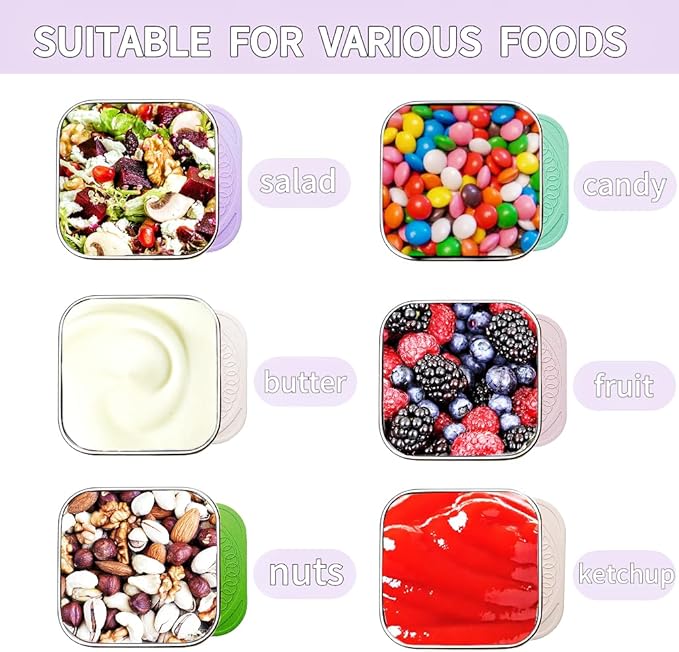 6Pack Stainless Steel Snack Containers