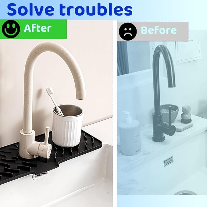 Silicone Faucet Splash-Proof pad, Universal Faucet Cover, Suitable