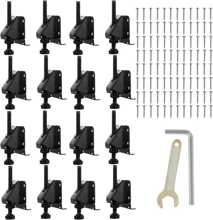 16 Pcak Adjustable Leveling Feet, Heavy Duty Furniture Levelers, Adjustable